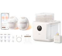 eufy Breast Pump E20, Heated Wearable Electric Breast Pump, with eufy Bottle Washer S1 Pro, Built-in Water Softener, All-in-One 3D HydroBlast Washer, 100°C Steam Sterilisation