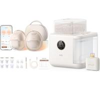 eufy Breast Pump S1 Pro, Heated Wearable Breast Pump, with eufy Bottle Washer S1 Pro, Built-in Water Softener, All-in-One 3D HydroBlast Washer, 100°C Steam Sterilisation, Fast Drying
