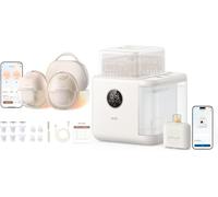 eufy Breast Pump S1 Pro, Heated Wearable Breast Pump, with ufy Bottle Washer S1 Pro, Steriliser for Baby Bottles, Built-in Water Softener, All-in-One 3D HydroBlast Washer