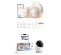 eufy Breast Pump S1 Pro, Heated Wearbable Breast Pump, App-Controlled Smart Rhythm, with eufy Baby Monitor E21, 4K UHD Camera
