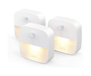 eufy by Anker, Lumi Stick-On Night Light, Warm White LED, Motion Sensor, Bedroom, Bathroom, Kitchen, Hallway, Stairs, Energy Efficient, Compact, 3-pac