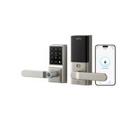 eufy C33 Smart Lever Lock: Fingerprint Keyless Entry, Wi-Fi App Control, Auto-Lock, IP53 Waterproof, Nickel Finish (T85L0)