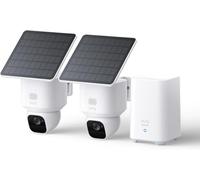 eufy eufyCam Solo E30, Pack of 2 Solar Surveillance Camera with HomeBase S280, 360° Pan, AI Tracking, 2K Quality, Wireless, eufy Outdoor Security Camera, Without Monthly Subscription Costs