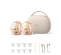 eufy Heated Massage Wearable Breast Pump S2 Pro, HeatFlow, Double-Sealed Flange, Nipple Light, DIY Rhythm, Full Milk & Leak Alerts, Wireless Charging Case, 7-Day Battery, App Control, 300 mmHg Suction