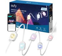 eufy Permanent Outdoor Lights E22, 100ft with 60 Triple-LED Lights, Smart RGBWW for Christmas, Daily and Holiday, Up to IP67 Waterproof, AI Lighting Themes for Christmas, Links with Cameras