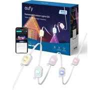 eufy Permanent Outdoor Lights E22, 50ft with 30 Triple-LED, Smart RGBWW Christmas Lights, Daily and Holiday, IP67 Waterproof, AI Lighting Themes for