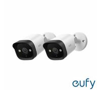 Eufy Poe E40 4K Bullet Cameras 2 Pack Ip67 Security Add On Wide Angle Ai Detection Two Way Audio Outdoor White