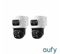 Eufy Poe S4 4K Ptz Bullet Security Camera 2 Pack - 16Mp Triple Lens, 360 Degree Tracking, Colour Night Vision, Ai Detection