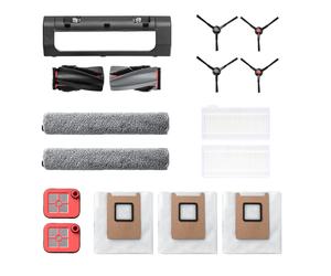 eufy Replacement Kit for C28/X12 pro, Side Brush ×2, Dirty Water Tank Filter ×2, Roller Brush and Brush Guard ×1, Dust Bag ×3, Roller Mop ×2, Replacement Filter ×2