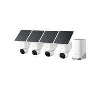 eufy Security Camera Outdoor Wireless SoloCam E42 4-Cam Kit(HomeBase S380),4K Solar Cameras House Security,AI Motion Tracking,Strobe Light,Pan & Tilt,Facial Recognition,Local Storage Up to 16TB
