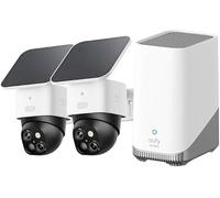 eufy Security Camera outdoor wireless, SoloCam S340 2-Cam Kit (HomeBase S380), Dual Cameras, Home Security Camera, 3K, 360° Surveillance, No Blind Spots, 2.4 GHz Wi-Fi, No Monthly Fee