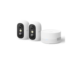 eufy Security eufyCam C35 2-Cam Kit, Wireless Security Camera Outdoor Indoor Magnetic Mount, Color Night Vision, Local Storage, No Monthly Fees, IP67, Face Recognition