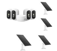 eufy Security eufyCam C35 4 Pack with HomeBase Mini, Wireless Security Indoor/Outdoor Camera, Magnetic Mount, Colour Night Vision, with 4 Solar Panels Continuous Power Supply,Subscription-Free