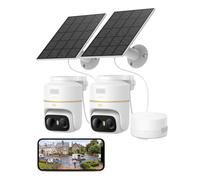 eufy Security eufyCam C37 4K Edition 2-Cam Kit, 360° Pan&Tilt, Solar Power | 4K Wireless Camera Outdoor, Auto Tracking, People/Vehicle/Pet/Face AI Detection, No Monthly Fee, Built-in 64GB Local Storage