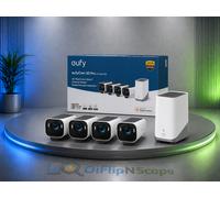eufy Security eufyCam S3 Pro 4-Cam Kit Solar Camera Outdoor Wireless 4K MaxColor