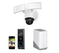 eufy Security Floodlight Camera E340 & S380 HomeBase & Video Doorbell (Bundle)