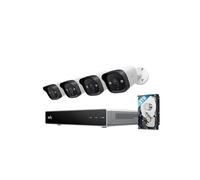 eufy Security PoE NVR CCTV Camera System E40, 4 4K Bullet Cams, Wired Outdoor Cam, 4K UHD, 122° FOV, Colour Night Vision, 24/7 Recording, AI Detection, Red & Blue Lights, 8 Channel NVR, 2TB HDD, IP67