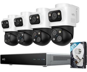 Eufy Security PoE NVR CCTV Camera System S4 Max 16 MP Triple-Lens 2TB Hard Drive