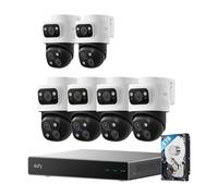 eufy Security PoE NVR CCTV Camera Systems S4 Max+2x PoE Bullet-PTZ CCTV Camera Add-On,4K UHD Triple Lens,Smart Video Finder, Cross-Cam Tracking