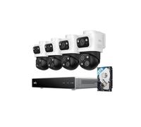 eufy Security PoE NVR CCTV Camera Systems S4 Max, 4K UHD Triple-Lens Bullet-PTZ Cam with 2TB Hard Drive, 360° PTZ, Smart Video Finder, Cross-Cam Tracking, Red & Blue Lights, 24/7 Recording, IP65