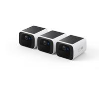 eufy Security S220 SoloCam Solar Security Camera Outdoor Wireless, Continuous Power, 2K Resolution Home Security Camera, 2.4 GHz Wi-Fi, No Monthly Fee, HomeBase 3 Compatible,3 pack