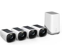 eufy security S330 eufyCam 3, outdoor security camera, 4K wireless surveillance camera solar 4+1 with face recognition K.I, colored night vision, expandable memory 16TB, toll free use