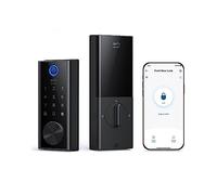eufy security Smart Lock Touch, Remotely Control with Wi-Fi Bridge, Fingerprint Keyless Entry Door Lock, Bluetooth Electronic Deadbolt, Touchscreen Keypad, BHMA Certified, IP65 , Black, (T8510)
