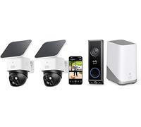 eufy Security SoloCam S340 Dual Cameras Outdoor Wireless 2Pack S380 HomeBase Video Doorbell E340 Dual Cameras with Delivery Guard Wireless Video Doorbell Camera