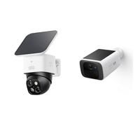 eufy Security SoloCam S340 Dual Cameras Solar Security Camera Outdoor Wireless, 3K Home Security & SoloCam S220 Solar Security Camera Outdoor Wireless, Continuous Power, 2K ResolutioN