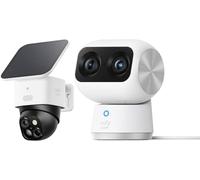 eufy Security SoloCam S340 Dual Cameras Solar Security Camera Outdoor Wireless Indoor Cam S350 Dual Cameras 4K UHD Indoor Security Camera with 8× Zoom and 360° Coverage
