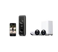 eufy Security Video Doorbell Dual Camera S330 (Battery-Powered) Add-on 2K HD+ eufyCam E330 (Professional) 2-Cam Kit 4K with homebase 380, Family Recognition, 10CH Wired Wi-Fi NVR for 24/7 Recording,N