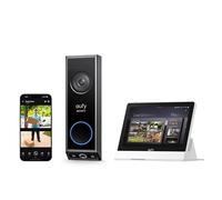 eufy Security Video Doorbell E340 Dual Cameras with Smart Display E10,Delivery Guard 2K Full HD Wireless Video Doorbell Camera, Wired or Battery Powered,Colour Night Vision,No Monthly Fee