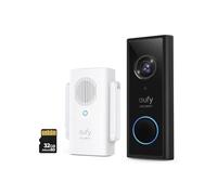 eufy Security, Video Doorbell Wireless 2K (Battery-Powered) with Chime, 2K HD, No Monthly Fee, On-Device AI for Human Detection, 2-Way Audio