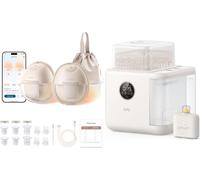 eufy Security Wearable Breast Pump S1 Electric Hands-Free Breast Pump with Heating Technology, eufy Bottle Washer S1 Pro, Built-in Water Softener, All-in-One 3D HydroBlast Washer