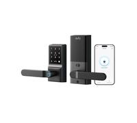 eufy Smart Lock C33, Keypad Door Lock with Handle, Fingerprint Door Knob, Keyless Entry Door Lock for Front Door and Bedrooms, Electronic Deadbolt, Wi-Fi, Remote App Control, IP53 Waterproof, Black