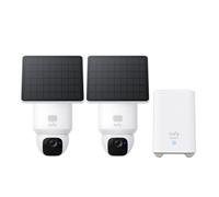 eufy eufyCam Solo E30, Pack of 2 Solar Surveillance Camera with HomeBase S280, 360° Pan, AI Tracking, 2K Quality, Wireless, eufy Outdoor Security Camera, Without Monthly Subscription Costs