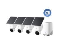 eufy SoloCam E42 4K Solar PTZ Camera (4-Cam Kit + HomeBase S380) + 1 TB Hard Drive