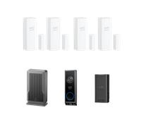 eufy Wi-Fi Module Adapter for eufy NVR PoE System+Entry Sensor( 4 pack)+Video Doorbell E340 + Battery Pack Black