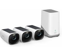 eufy Security S330 eufyCam 3, Outdoor Surveillance Camera, 4K Wireless Surveillance Camera Solar 3+1 with Face Detection A.I, Coloured Night Vision, Expandable Memory 16TB, Toll-Free