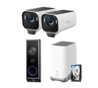 eufyCam S3 Pro 2-Cam Kit + Video Doorbell E340 + 1 TB Hard Drive