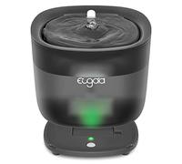 EUGAD Cat Water Fountain,2.4L Pet Drinking Fountain with 2Pcs Filter, Water Dispenser for Cats with LED Water Level Warning & Separate Charging station,Drinking Water Bowl for Multiple Pets