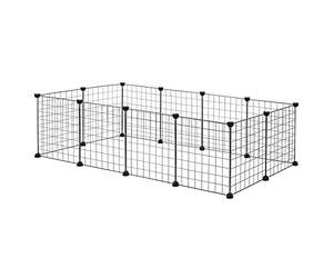 EUGAD Rabbit Run, Modular Pet Playpen for Small Animals,DIY Metal Pet Fence