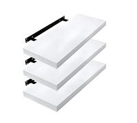 EUGAD Wall Shelves Set of 3 Wooden Board Modern White 60 x 22.9 x 3.8 cm 0049QJ-3