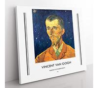 Eugene Boch By Vincent Van Gogh Exhibition Museum Classic Painting Canvas Wall Art Print Ready to Hang, Framed Picture for Living Room Bedroom Home Office Décor, 50x50 cm (20x20 Inch)