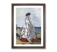 Eugene Boudin Princess Pauline Metternich Classic Painting Framed Print | A4 Walnut Framed Wall Art | Ready to Hang | Classic Historical Picture | Living Room Bedroom Lounge Office