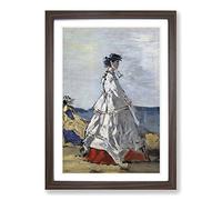 Eugene Boudin Princess Pauline Metternich Framed Print | A2 Walnut Framed Wall Art | Ready to Hang | Modern Nature Picture | Living Room Bedroom Lounge Office