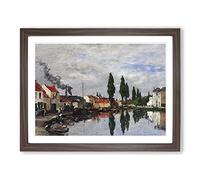Eugene Boudin The Lake town Classic Painting Framed Print | A4 Walnut Framed Wall Art | Ready to Hang | Classic Landscape Picture | Living Room Bedroom Lounge Office