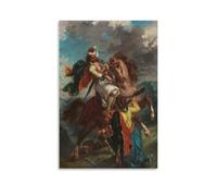 Eugène Delacroix Famous Work (A Turk Surrenders to A Greek Horseman) Print Poster Artworks Canvas Room Aesthetic Wall Art Prints Home Modern Decor 20x30inch(50x75cm)