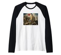 Eugene Delacroix Liberty Leading The People Raglan Baseball Tee