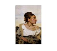 Eugène Delacroix Orphan Girl at The Cemetery - Romanticism Style Wall Art Prints Depicting A Young Girl in A White Blouse Unframe 12x18inch(30x45cm)